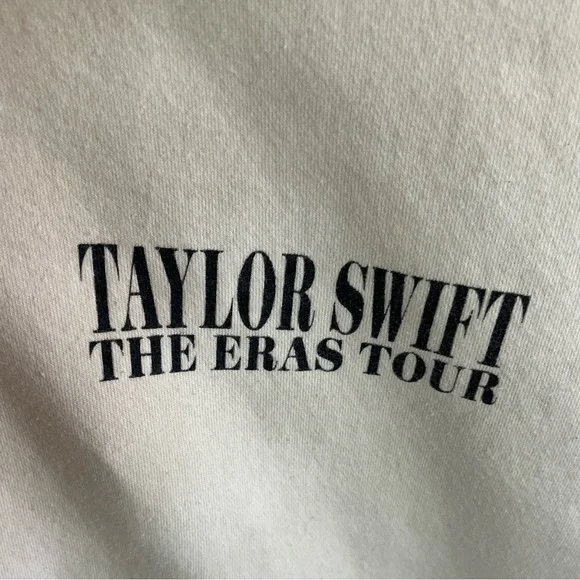 Taylor Swift Cream Beige Eras Tour Hoodie Official Tour Merchandise Size Medium - Picture 6 of 12